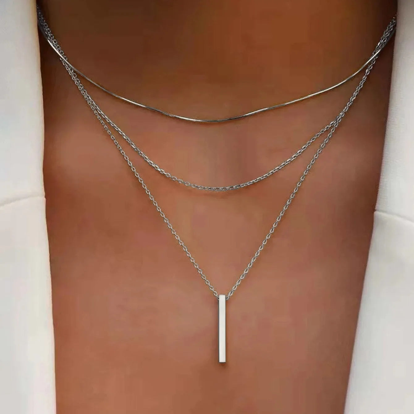 Collier Collection Constellation – Pendentif Minimaliste en Acier Inoxydable