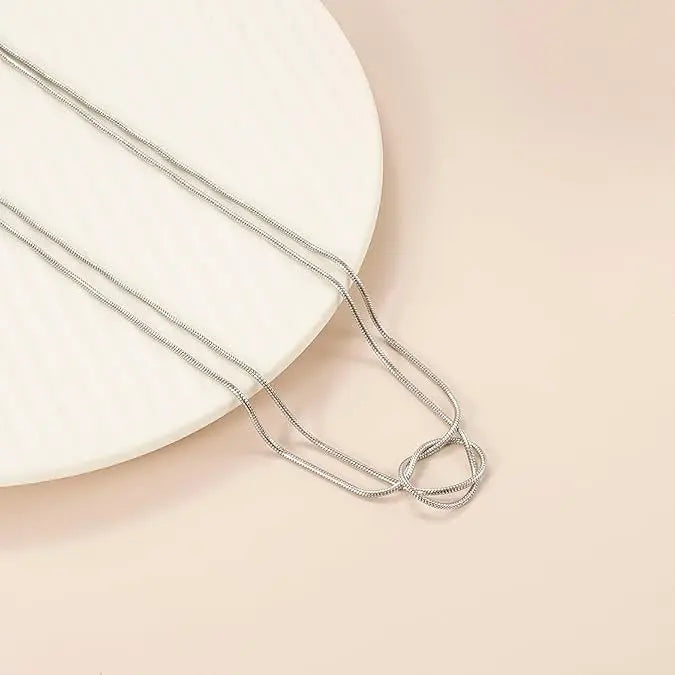 Collier Nœud Collection Vélora– Acier Inoxydable Doré