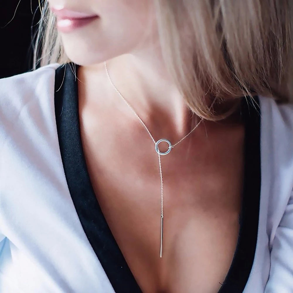 Collier Halo Stellaire – Chaîne en Acier Inoxydable Doré