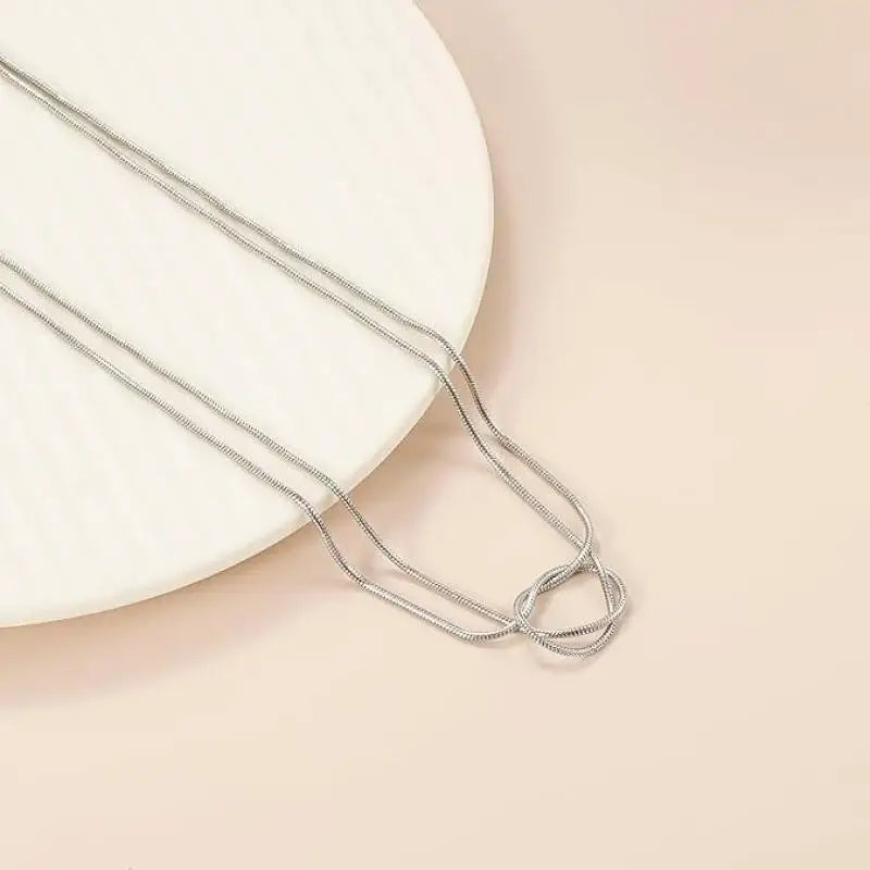 Collier Nœud Collection Vélora– Acier Inoxydable Doré