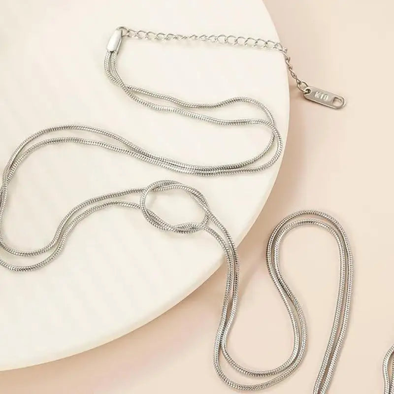 Collier Nœud Collection Vélora– Acier Inoxydable Doré